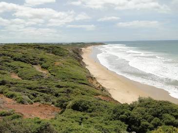 Scenic view of Jan Juc Surf Coast beach near Melbourne Victoria for Ayahuasca retreats